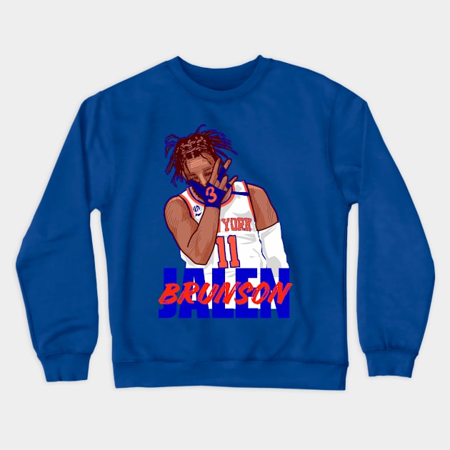 Jalen brunson 3 points Crewneck Sweatshirt by Qrstore